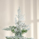 6 Ft Pencil Snow Flocked Artificial Christmas Tree with Realistic Cypress Branches, Auto Open, Green