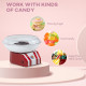 Professional Cotton Floss Machine with 10 Bamboo Sticks, Candy Floss Maker for Children, Adult Party and Birthday, Red