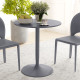 75H x Φ70cm Two-Person Minimalistic Dining Table - Grey