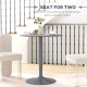 75H x Φ70cm Two-Person Minimalistic Dining Table - Grey