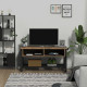 TV Stand Cabinet, Industrial TV Unit for TVs up to 45&quot;, 100cm TV Cabinet with 2 Open Compartments and Mesh Bottom Shelf for Livi