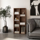 Seven-Cube Bookcase - Walnut Wood Effect