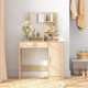 Simple and Modern Dressing Table, with Storage - Maple Wood-effect