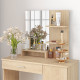 Simple and Modern Dressing Table, with Storage - Maple Wood-effect