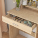 Simple and Modern Dressing Table, with Storage - Maple Wood-effect