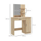 Simple and Modern Dressing Table, with Storage - Maple Wood-effect