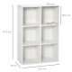 Six-Cube Bookcase - White Wood Effect