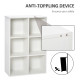 Six-Cube Bookcase - White Wood Effect