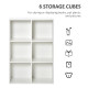 Six-Cube Bookcase - White Wood Effect