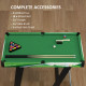 SPORTNOW 104cm Folding Mini Pool Table Set with 2 Cues, 16 Balls, Chalk, Triangle, Brush, Green