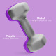 SPORTNOW 2 x 4kg Hexagonal Dumbbells Weights Set with Non-Slip Grip for Home Gym Workout, Purple