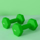 SPORTNOW 2 x 5kg Hexagonal Dumbbells Weights Set with Non-Slip Grip for Home Gym Workout, Green