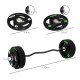 SPORTNOW Curl Bar with 30kg Weight Plates, Barbell Bar for 5cm Weight Plates, Home Gym Weight Lifting Bar, 120cm, 58kg