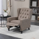 Chesterfield-Style Reclining Armchair - Brown