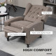 Chesterfield-Style Reclining Armchair - Brown