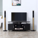 TV Unit Cabinet for TVs up to 55 Inches with Storage Shelves and Cupboard, Entertainment Center for Living Room, Black