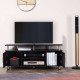 TV Unit Cabinet for TVs up to 55 Inches with Storage Shelves and Cupboard, Entertainment Center for Living Room, Black