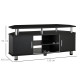 TV Unit Cabinet for TVs up to 55 Inches with Storage Shelves and Cupboard, Entertainment Center for Living Room, Black