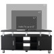 TV Unit Cabinet for TVs up to 55 Inches with Storage Shelves and Cupboard, Entertainment Center for Living Room, Black