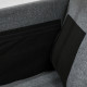 Two-Seater Mid-Century Sofa, with Pocket Springs - Charcoal Grey