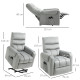 Vibration Massage Rise and Recliner Chair, Electric Power Lift Recliner with Remote Control and Side Pockets, Grey