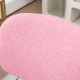 Vinsetto Teddy Fleece Armless Office Chair - Pink