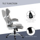 Vinsetto Linen-Look Office Chair, with Adjustable Height and Tension - Grey