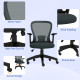 Vinsetto Ergonomic Office Chair, Mesh Desk Chair with Flip-up Armrest, Lumbar Back Support, Swivel Wheels, Grey