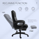 Vinsetto Executive Office Chair for Home, PU Leather Computer Chair, Swivel Desk Chair with Footrest, Wheels, Adjustable Height,