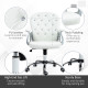 Vinsetto Office Chair Ergonomic 360° Swivel PU Diamante Padded Base 5 Castor Wheels for Home Work White