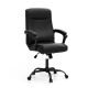 360° Swivel Task Chair with Ergonomic High Back and Built-in Armrests