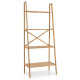 4-Tier Freestanding Bookcase with Anti-Toppling Device for Living Room