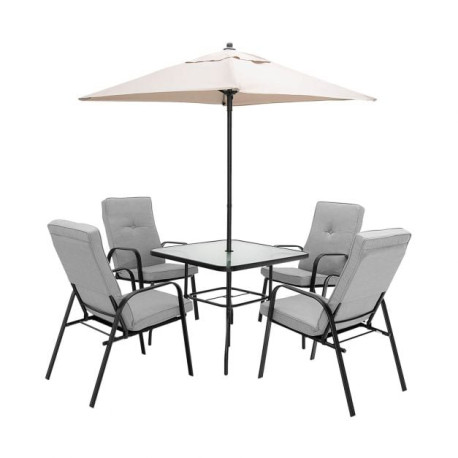 5-Piece Outdoor Dining Set with Removable Cushions