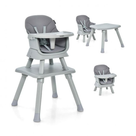 6-in-1 Baby High Chair with 5-Point Harness and Removable Tray