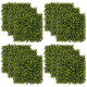 12 Pieces 50 x 50 cm Artificial Hedge Boxwood Panels with 7cm Thickness