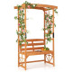 Patio Garden Arbor Archway with 2 Trellises for Climbing Plants Vines Grapes