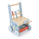 2-in-1 Wooden Baby Push Walker with Multi-Activity Center