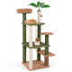 152cm Cute Cat Tree with Sisal Scratching Posts and Rope, Plush Perch