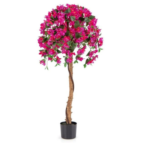 130cm Artificial Azalea Tree with 576 Flowers 288 Leaves and Wood Trunk