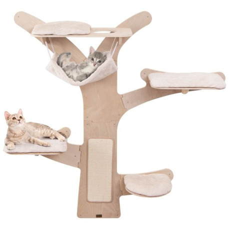 Wall-Mounted Cat Tower with Hammock