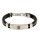 Arsenal FC Silver Inlay Silicone Bracelet