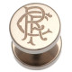 Rangers FC Stainless Steel Scroll Crest Stud Earring