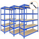 3 x Q-Rax Blue Metal Racking Units 90 x 50 x 180cm