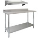 5ft Stainless Steel Catering Bench &amp; 2 x Wall Mounted Shelves