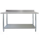 5ft Stainless Steel Catering Bench &amp; 2 x Wall Mounted Shelves