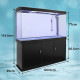 Aquarium Fish Tank &amp; Cabinet - Black - EU Plug