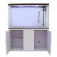 Aquarium Fish Tank &amp; Cabinet - White - EU Plug