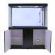 Aquarium Fish Tank &amp; Cabinet with Complete Starter Kit - Black Tank &amp; Black Gravel - EU Plug