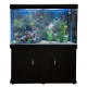 Aquarium Fish Tank &amp; Cabinet with Complete Starter Kit - Black Tank &amp; White Gravel