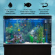 Aquarium Fish Tank &amp; Cabinet with Complete Starter Kit - Black Tank &amp; White Gravel